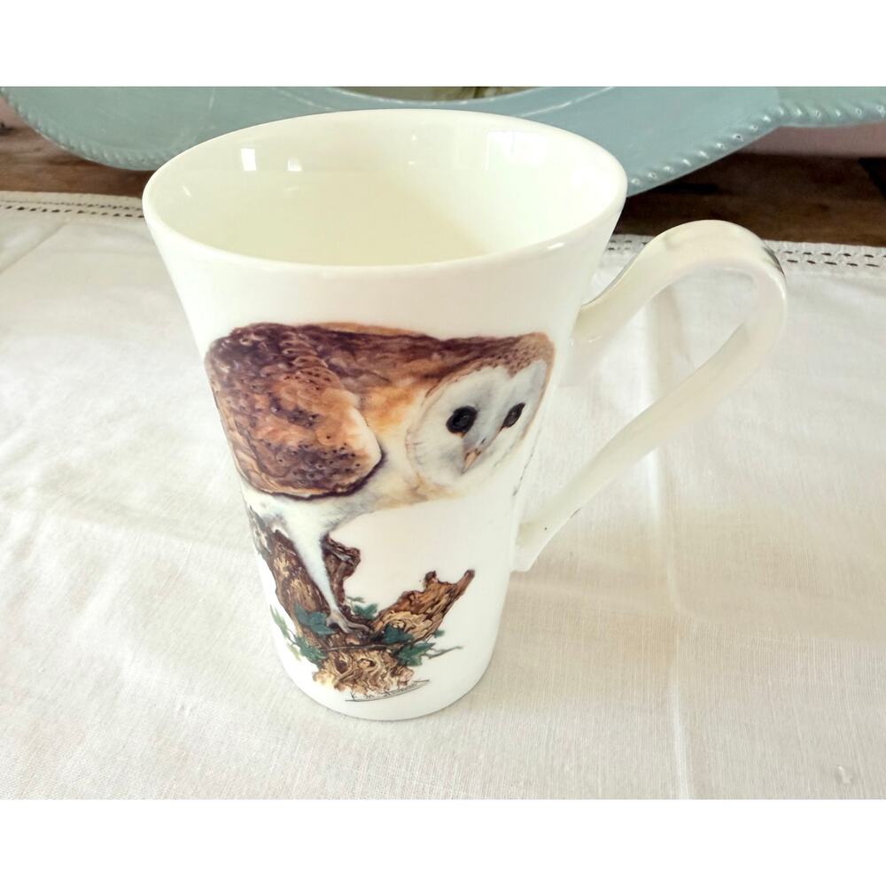 Roy Kirkham Owls Barn Owl Fine Bone China Mug Made in England Nature Gift - Picture 4 of 5